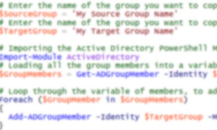 Copy users from one AD group to another using PowerShell